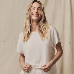 THE GREAT. Tee Faded Navy | Made in USA | Size M